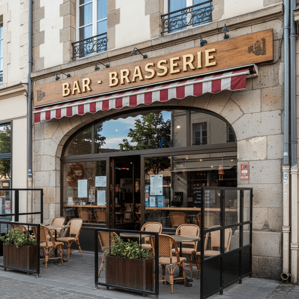 Bar-brasserie 50m² à Nantes : terrasse - licence IV