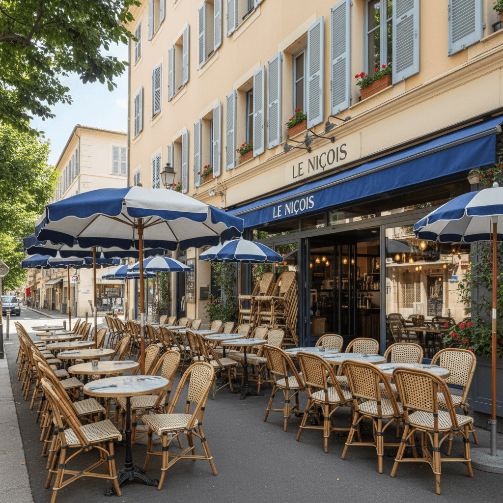 Restaurant à Nice : terrasse - licence IV