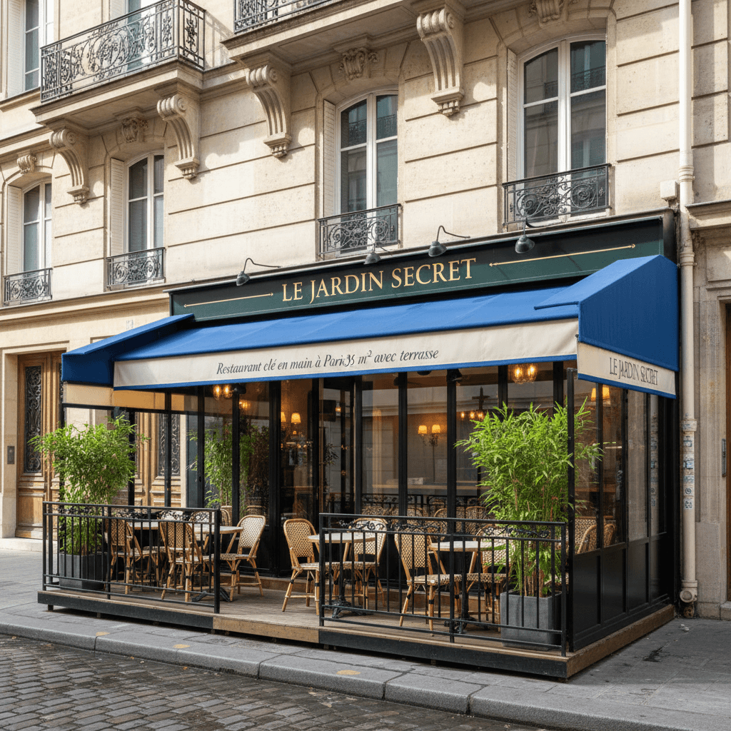 Restaurant clé en main à Paris - 35 m² avec terrasse