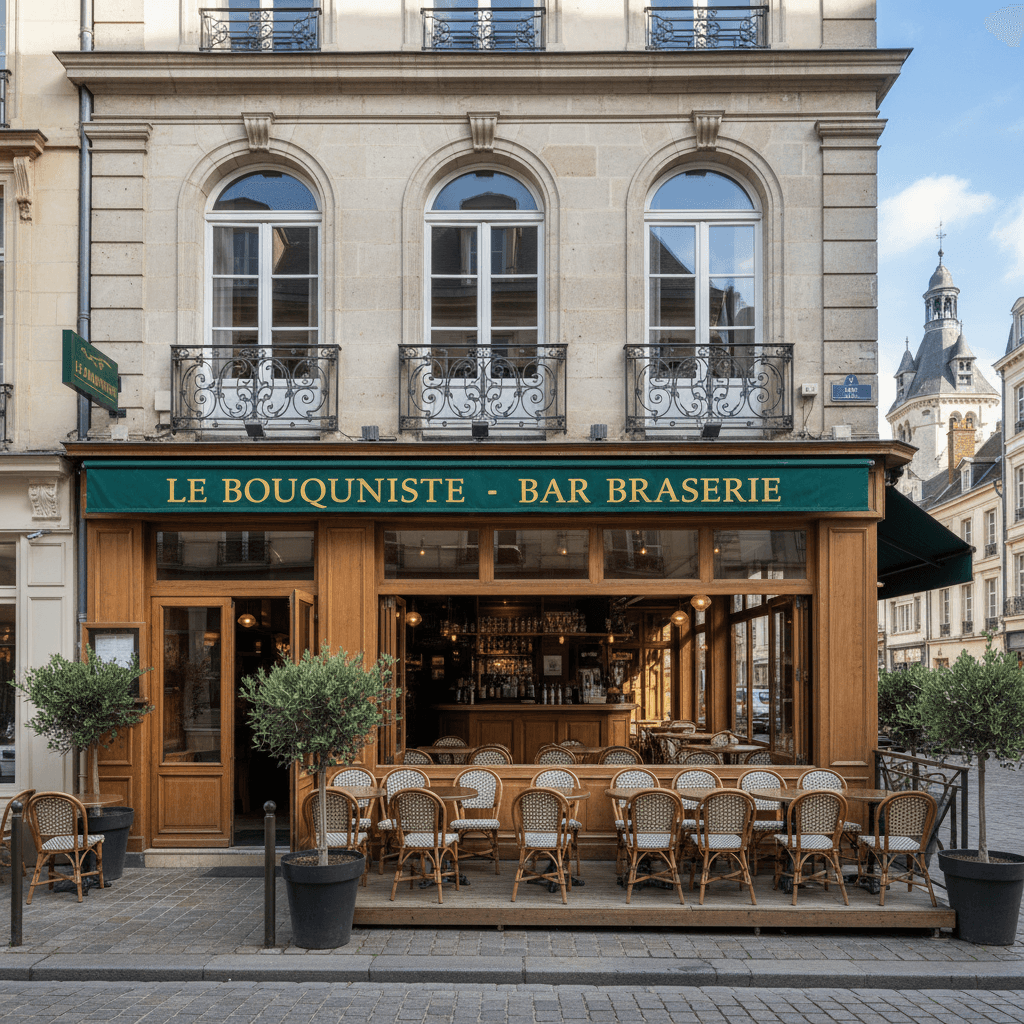 Bar-brasserie 102m² à Reims : terrasse - licence IV