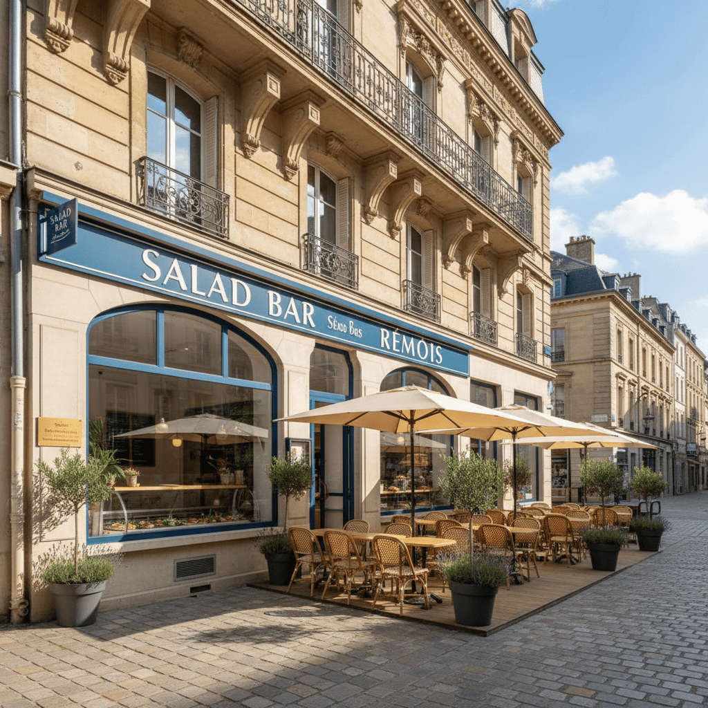 Fast-food 170m² à Reims : terrasse - extraction