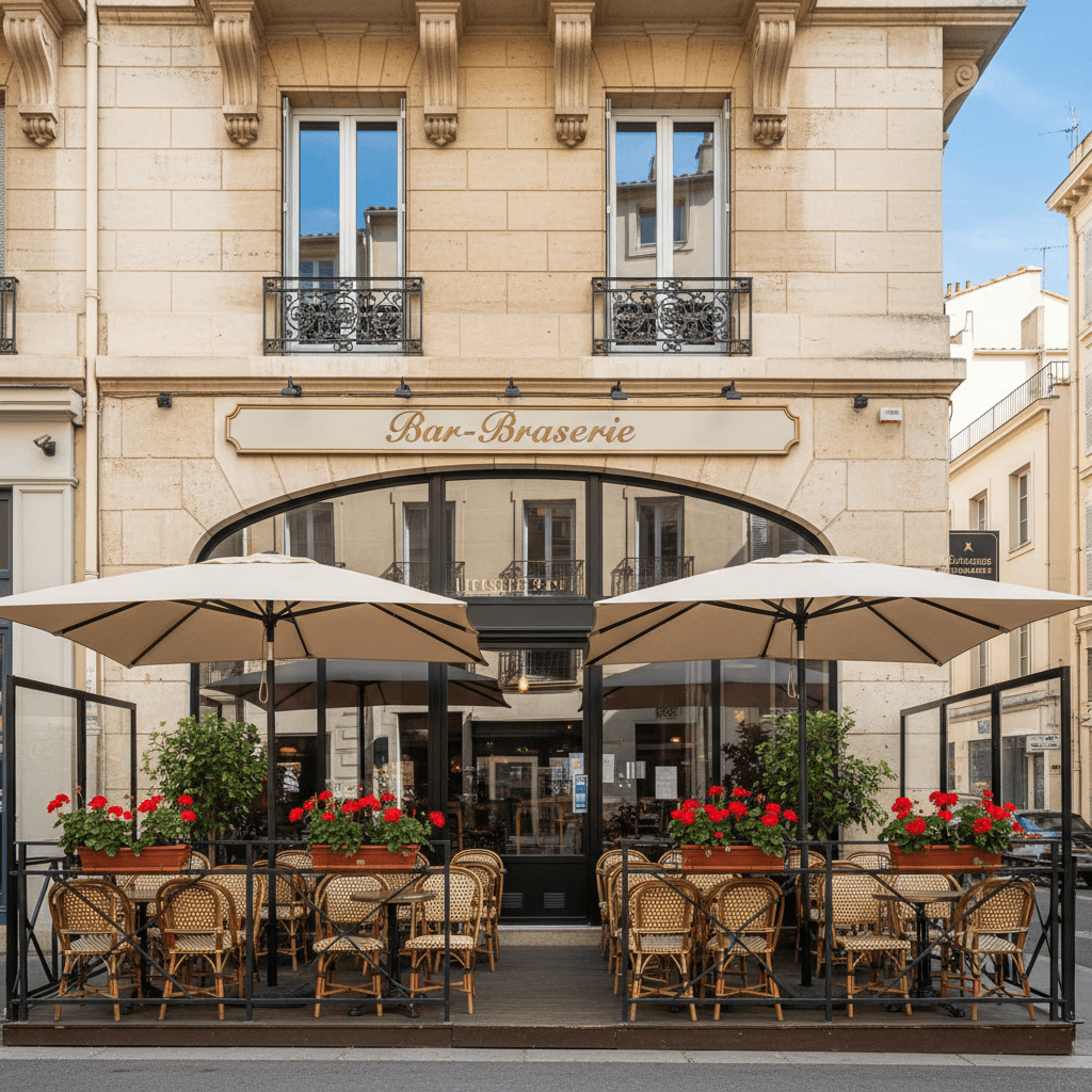 Bar-brasserie 100m² à Marseille : terrasse - licence IV