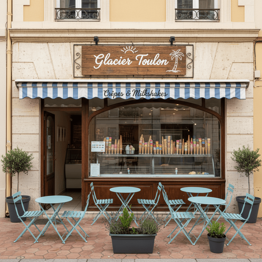 Snack 18m² à Toulon : terrasse