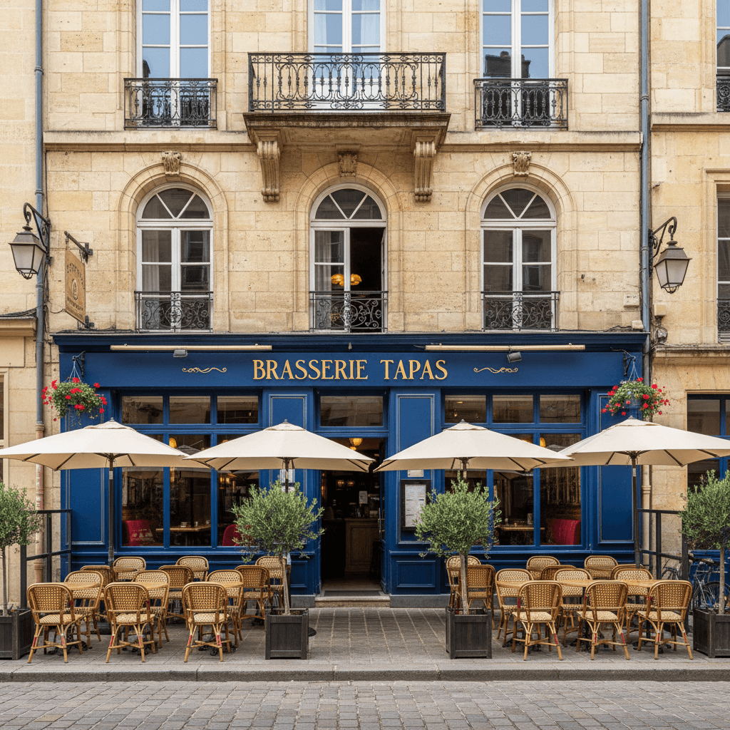 Bar-brasserie 84m² à Bordeaux : terrasse - licence IV