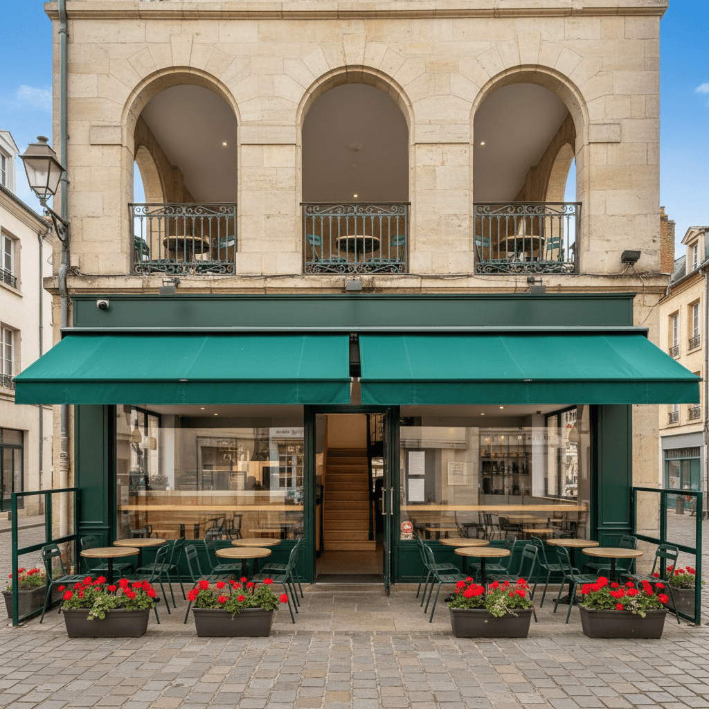 Fast-food 100m² à Dijon : terrasse