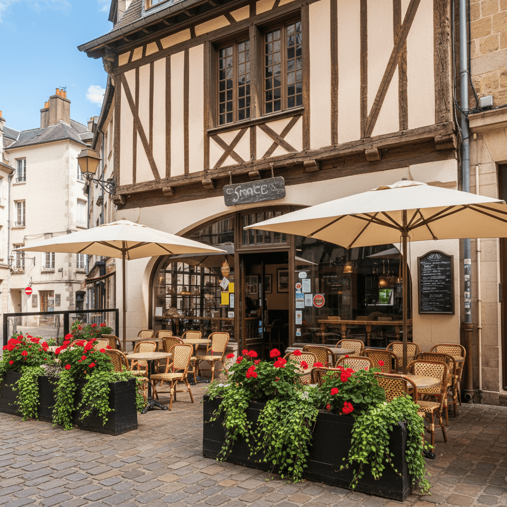 Snack 120m² à Rouen : terrasse - licence IV