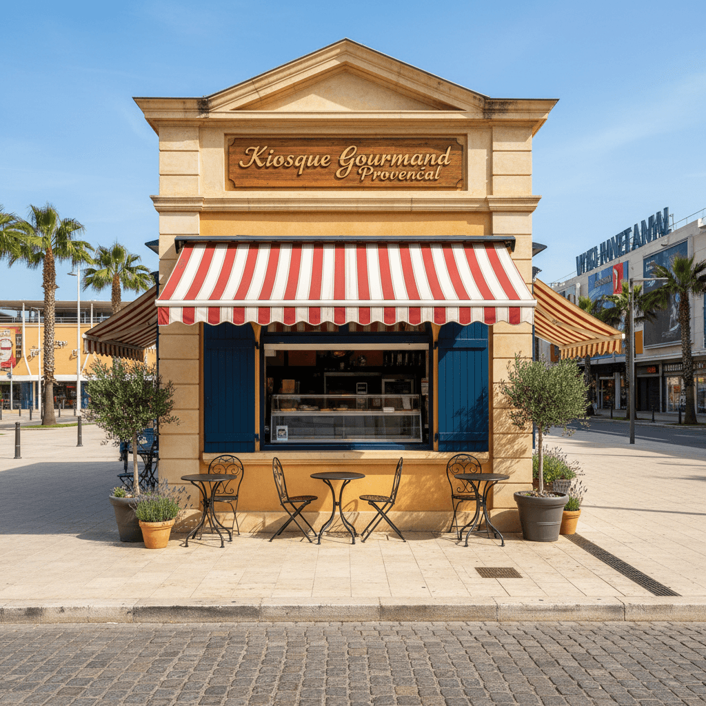 Fast-food 10m² à Marseille : terrasse