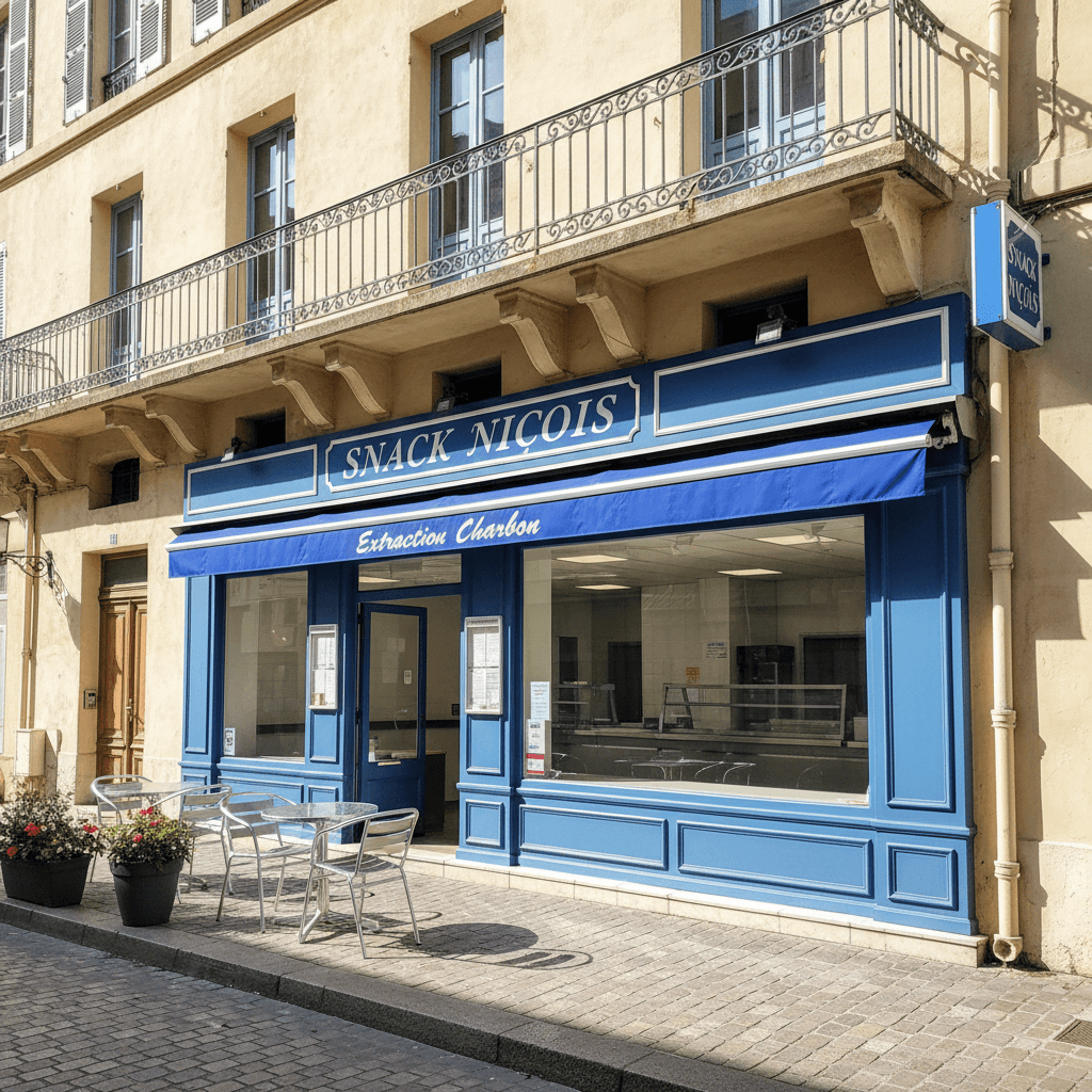 Fast-food 35m² à Nice : extraction