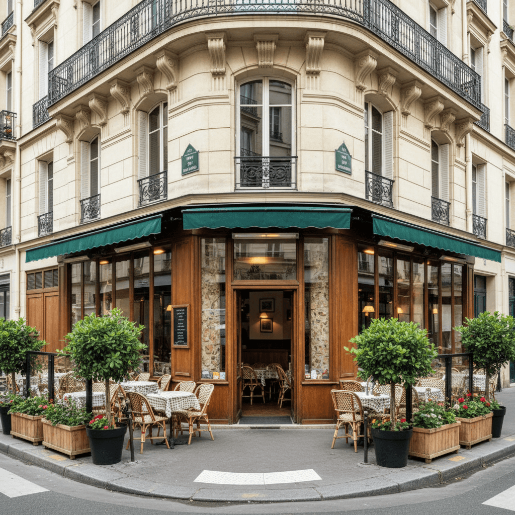 Restaurant d'angle avec terrasse à Paris
