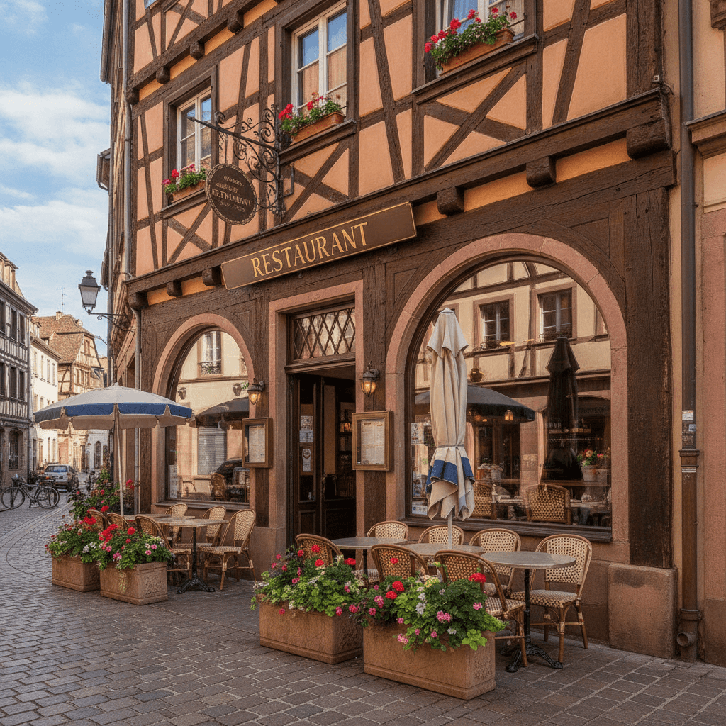 Restaurant 107m² à Strasbourg : terrasse - licence IV