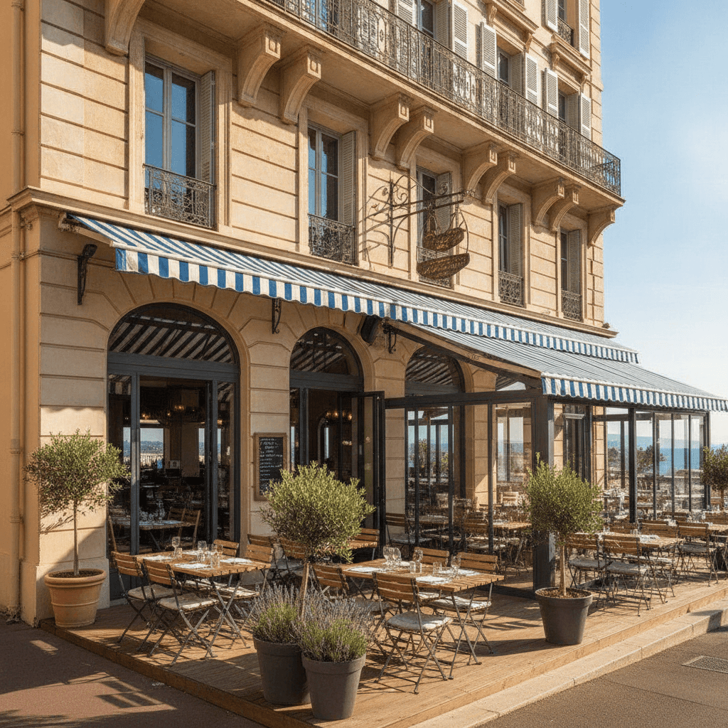 Restaurant à Nice : terrasse - licence IV