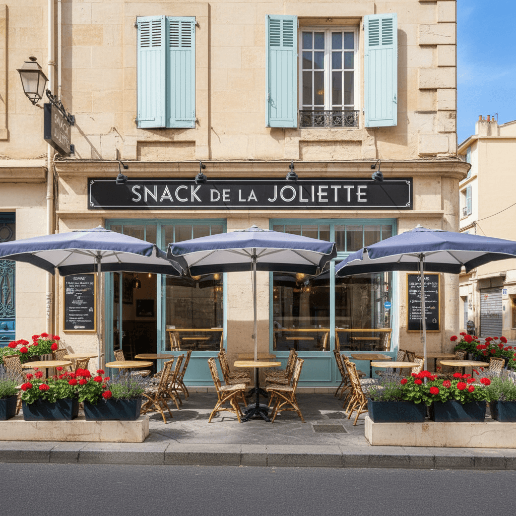 Snack 75m² à Marseille : terrasse - climatisation