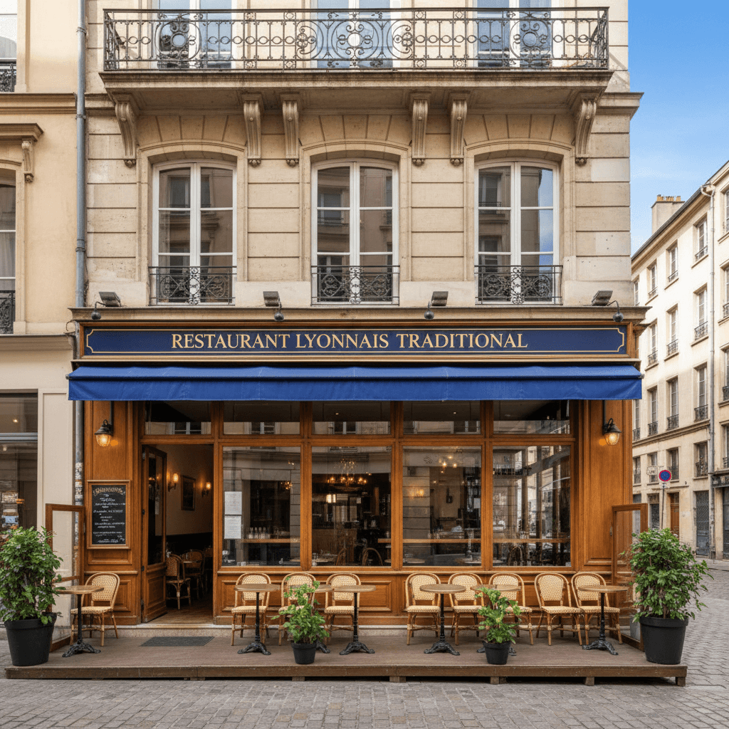 Restaurant 105m² à Lyon : terrasse - licence IV