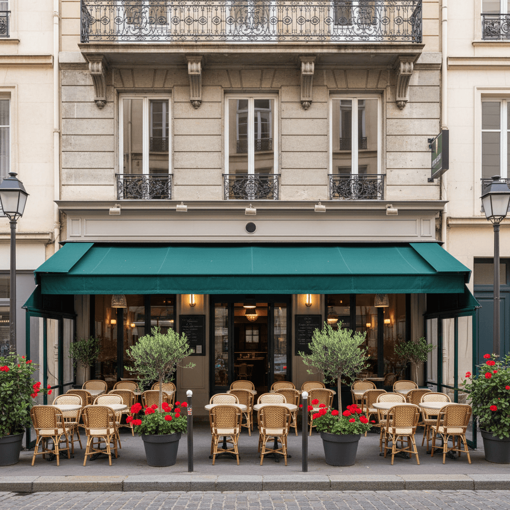 Restaurant 76m² à Lyon : terrasse - extraction