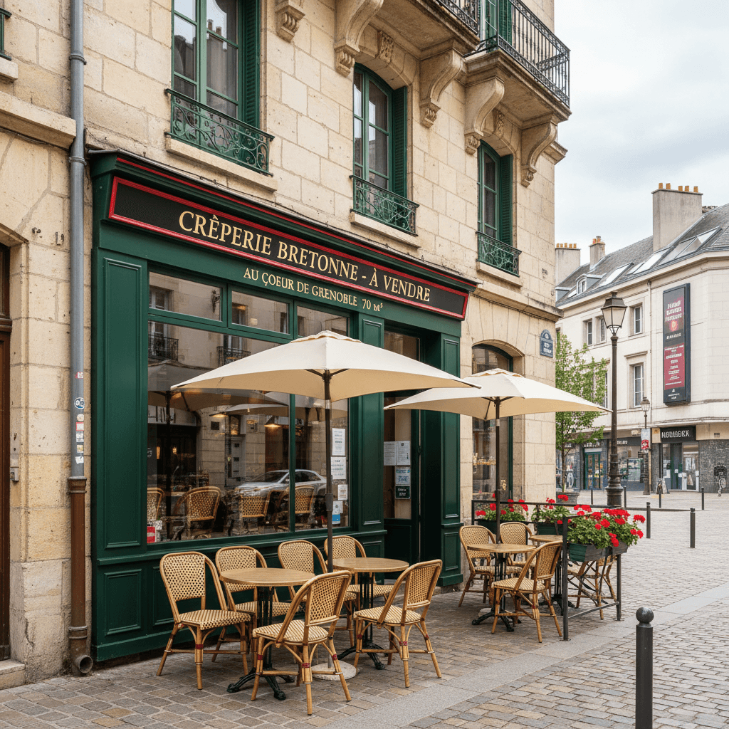 Restaurant 70m² à Grenoble : terrasse - licence IV