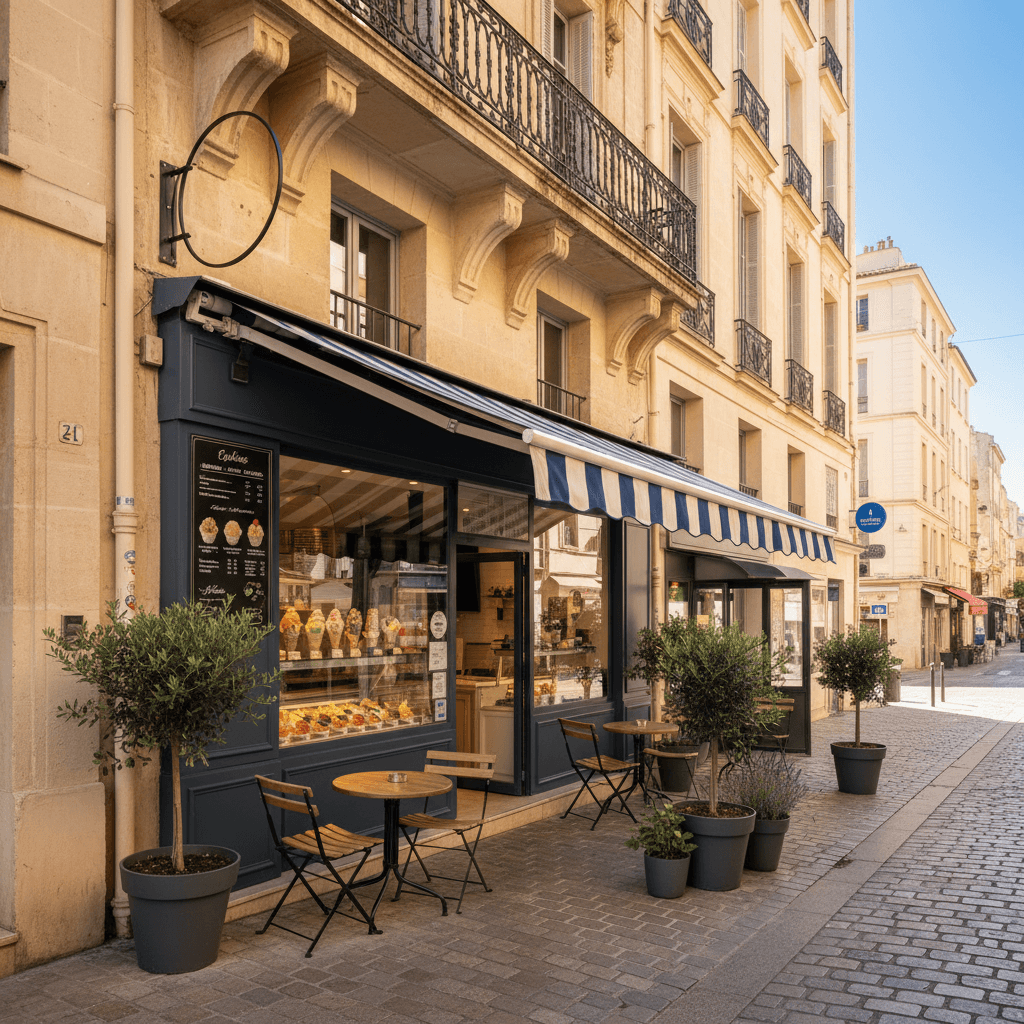 Fast-food à Marseille : terrasse - extraction
