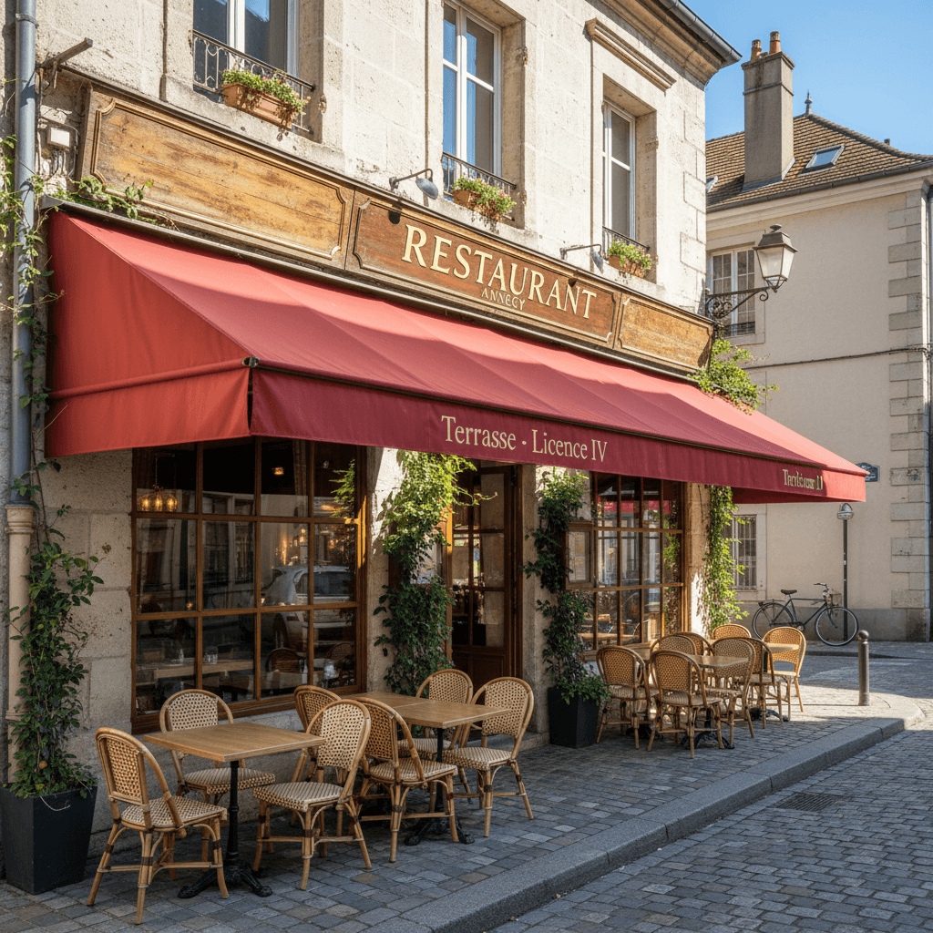 Restaurant 144m² à Annecy : terrasse - licence IV