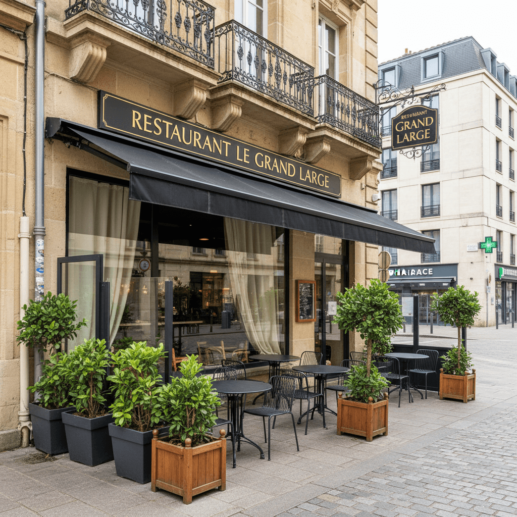 Restaurant 167m² à Bordeaux : terrasse - extraction