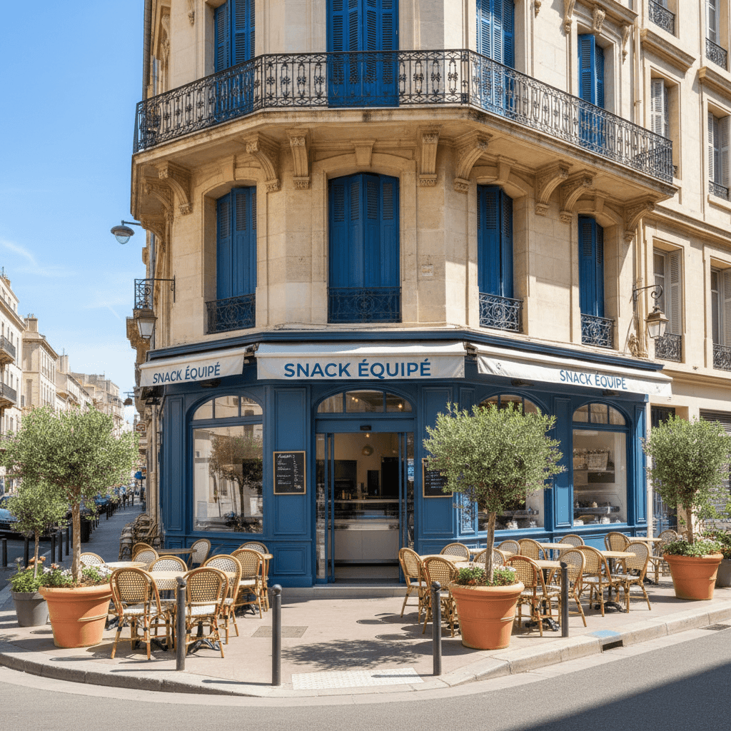 Snack à Marseille : terrasse