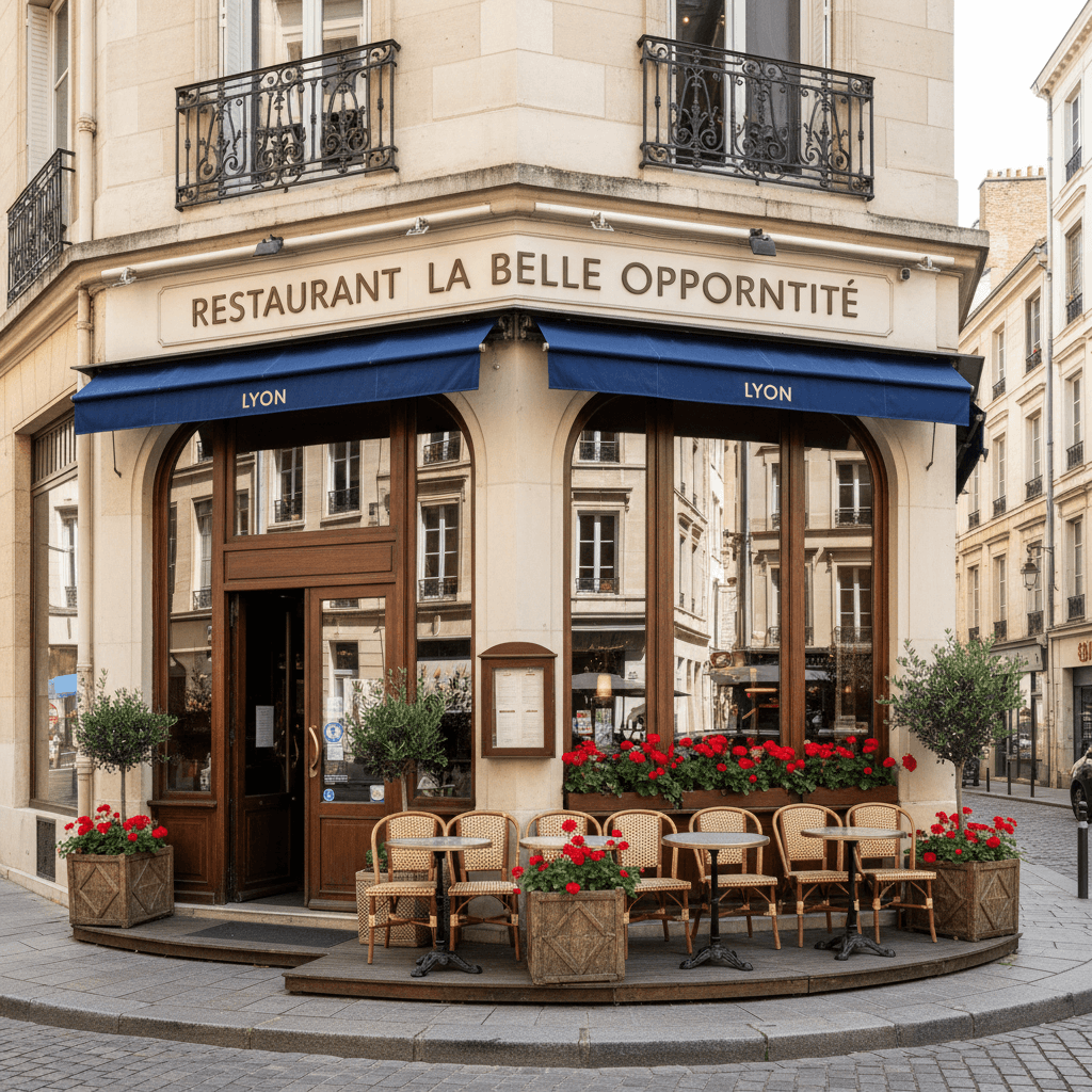 Restaurant 185m² à Lyon : terrasse - extraction