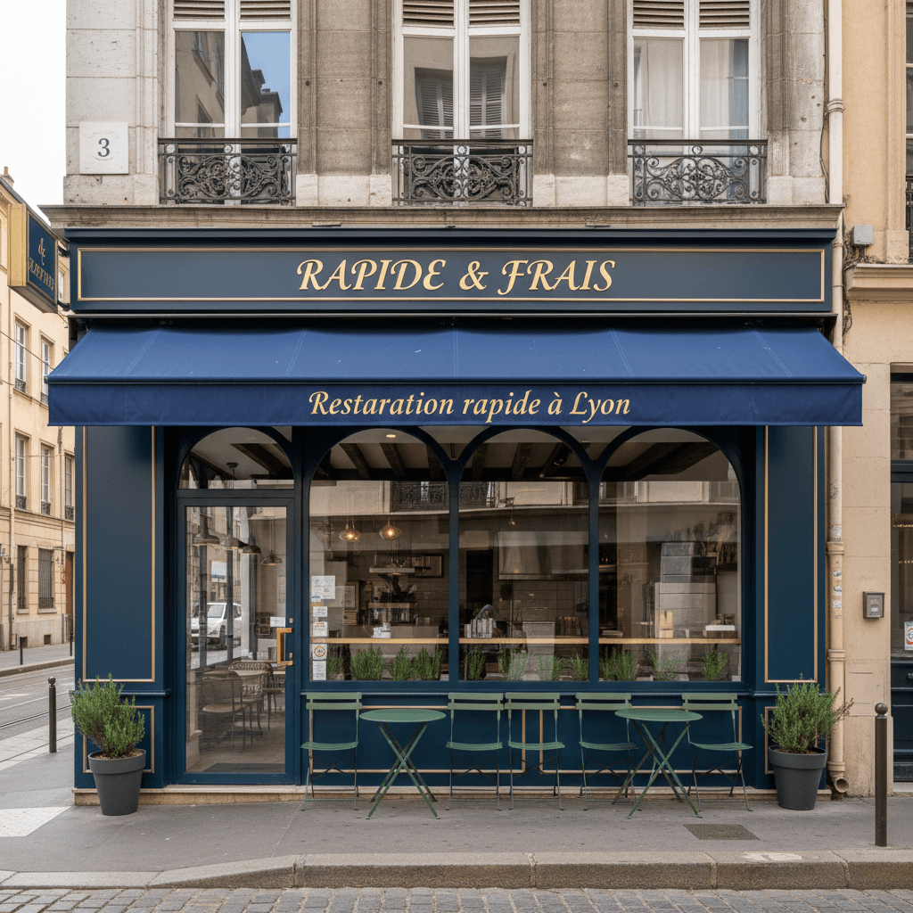 Fast-food 116m² à Lyon : terrasse - licence IV