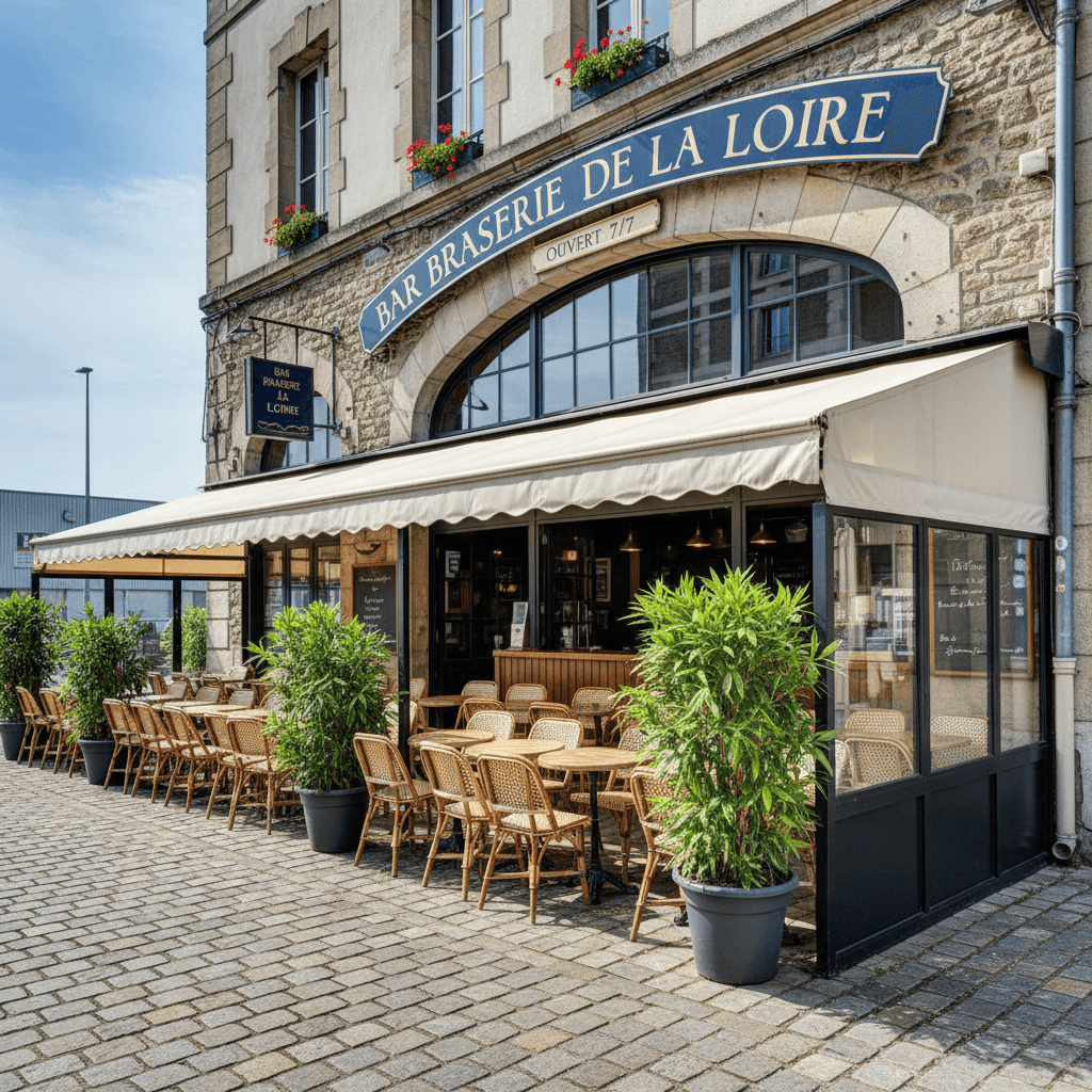 Bar-brasserie 400m² à Nantes : terrasse - licence IV