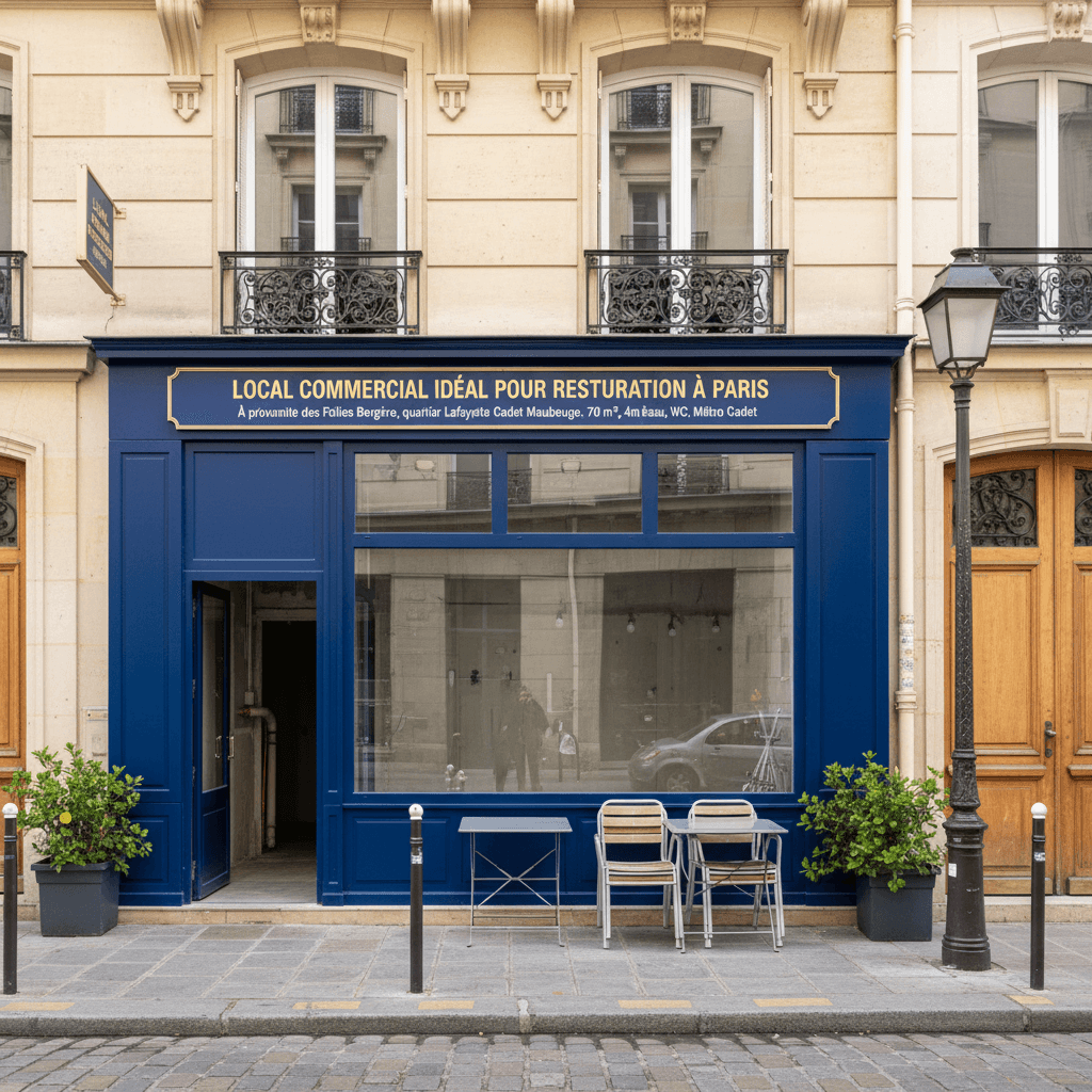 Local commercial idéal pour restauration à Paris
