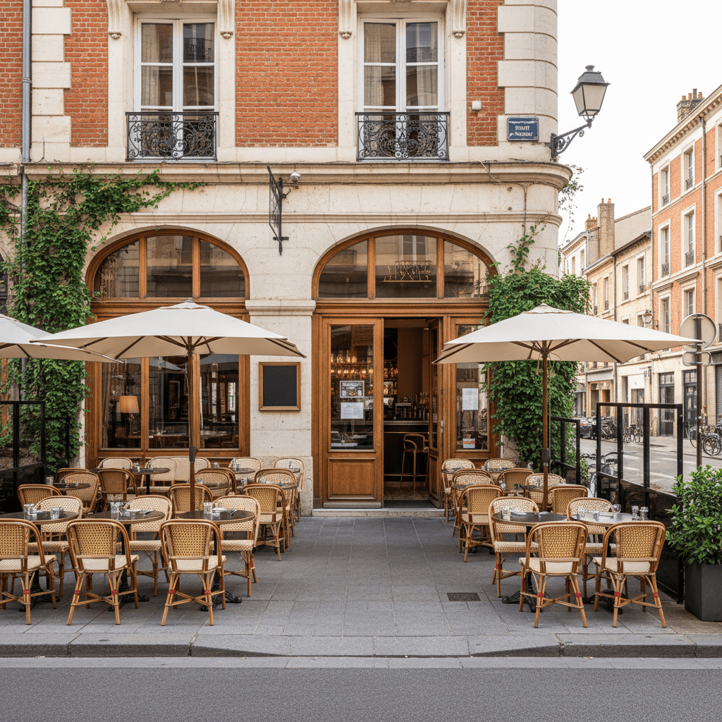 Restaurant 276m² à Toulouse : terrasse - licence IV