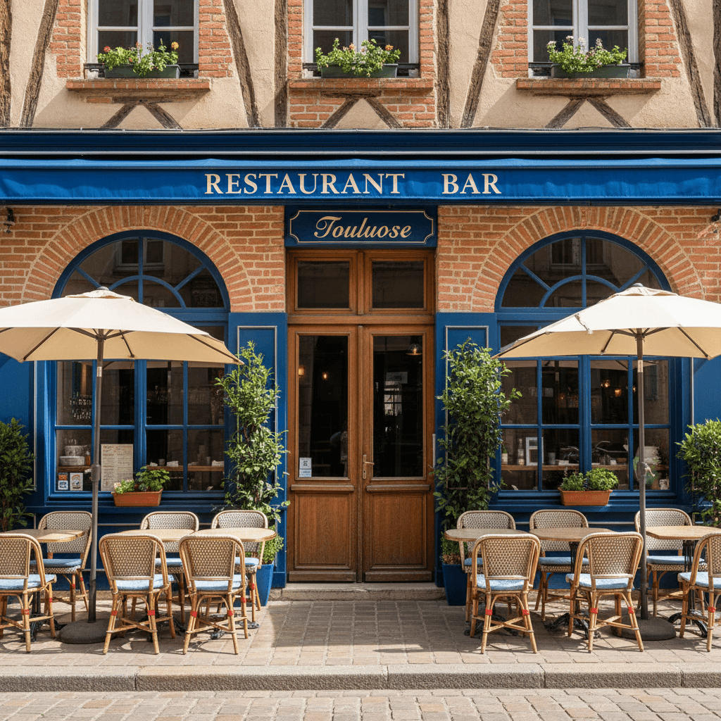 Restaurant 147m² à Toulouse : terrasse - licence IV