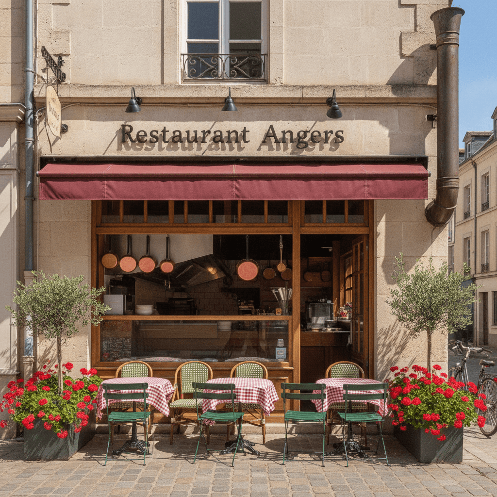 Restaurant 70m² à Angers : terrasse - extraction