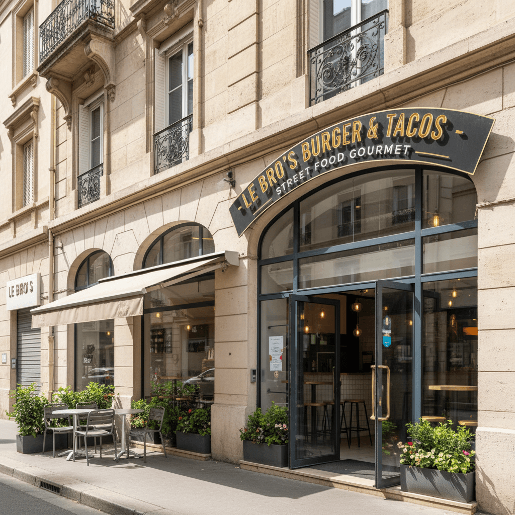 Fast-food 110m² à Lyon : terrasse - extraction