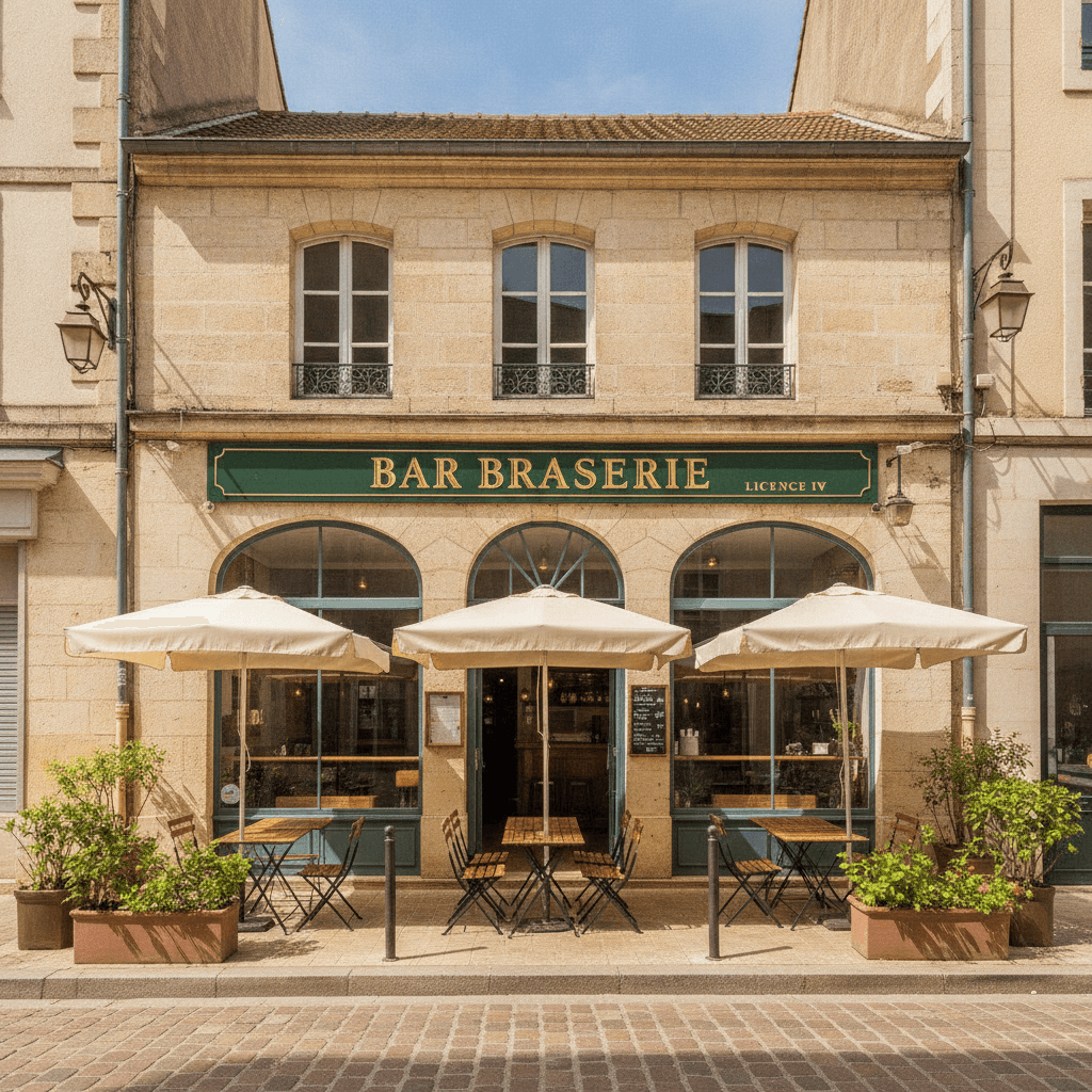 Bar-brasserie 56m² à Dijon : terrasse - licence IV
