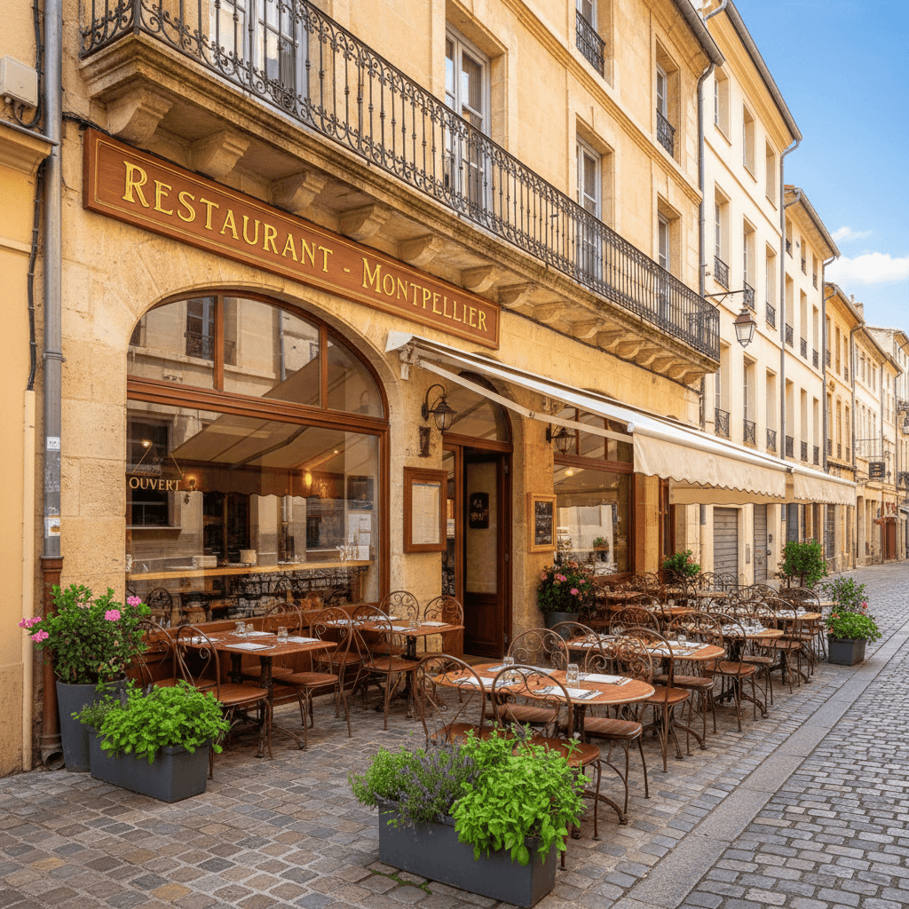 Restaurant 120m² à Montpellier : terrasse - extraction