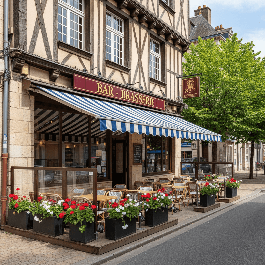 Bar-brasserie 80m² à Rouen : terrasse - licence IV