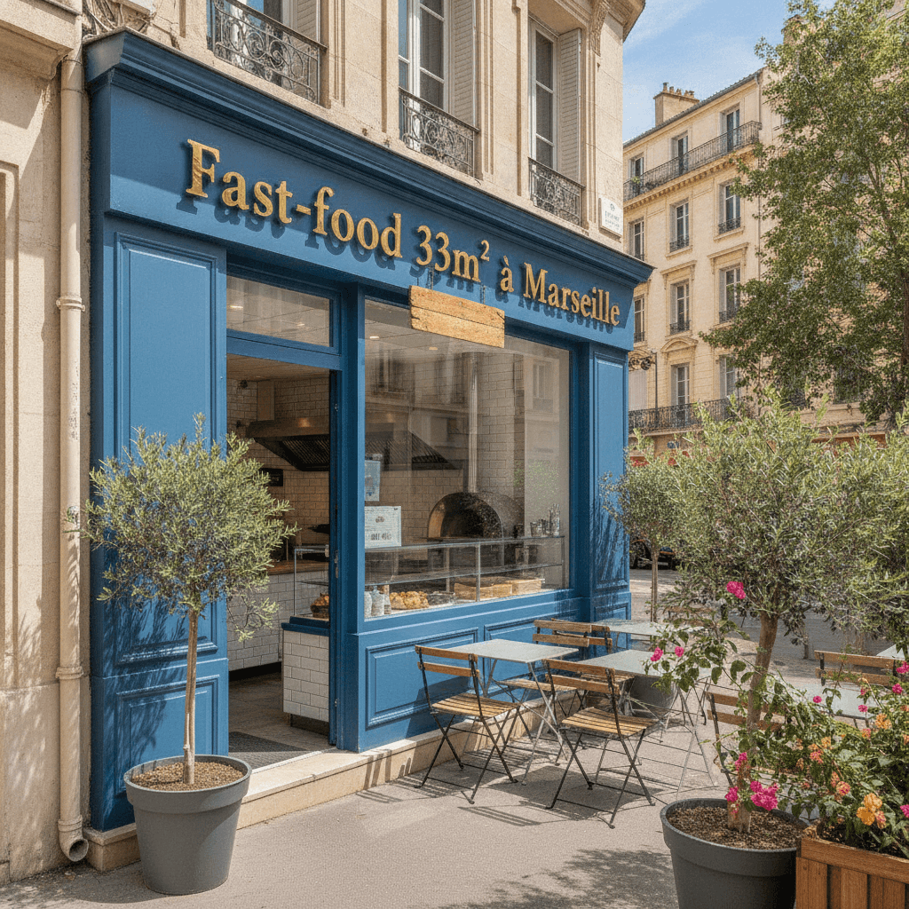 Fast-food 33m² à Marseille : extraction - cuisine équipée