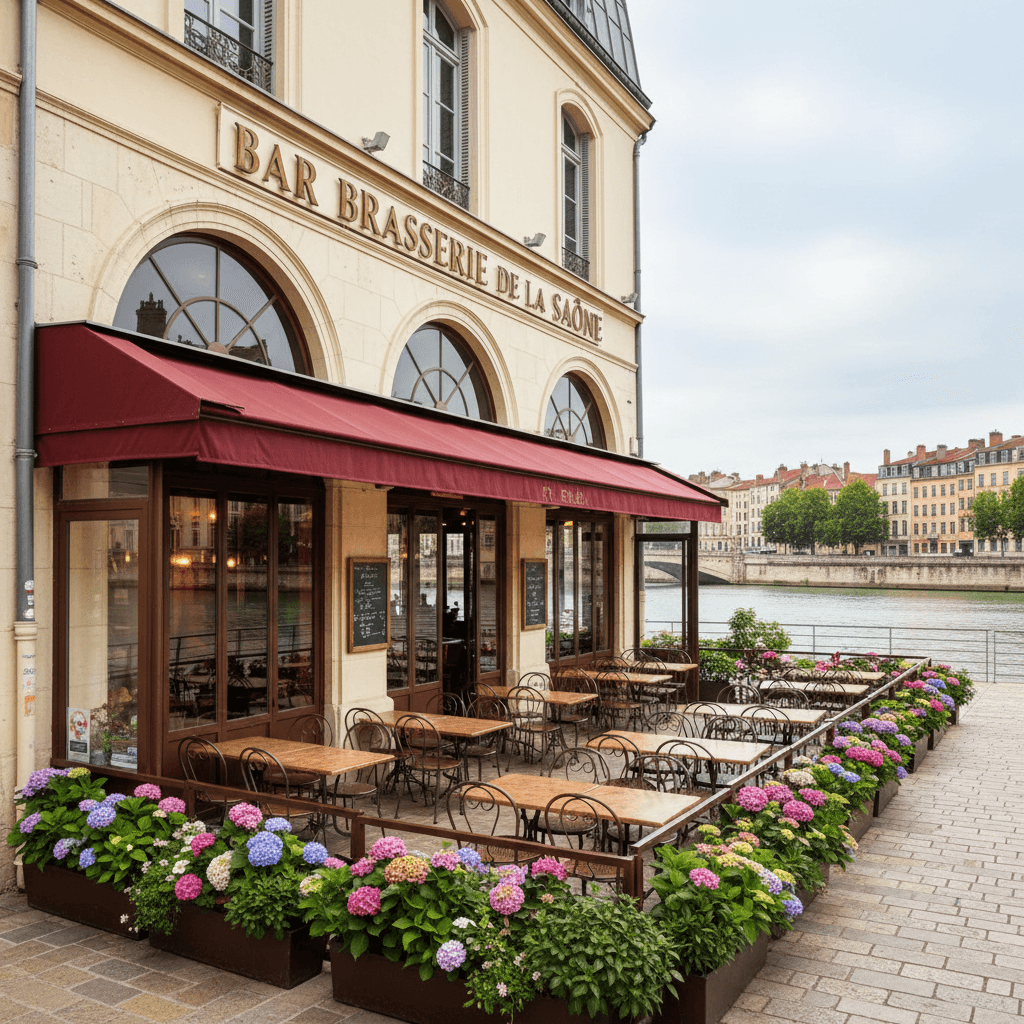 Bar-brasserie 382m² à Lyon : terrasse - licence IV