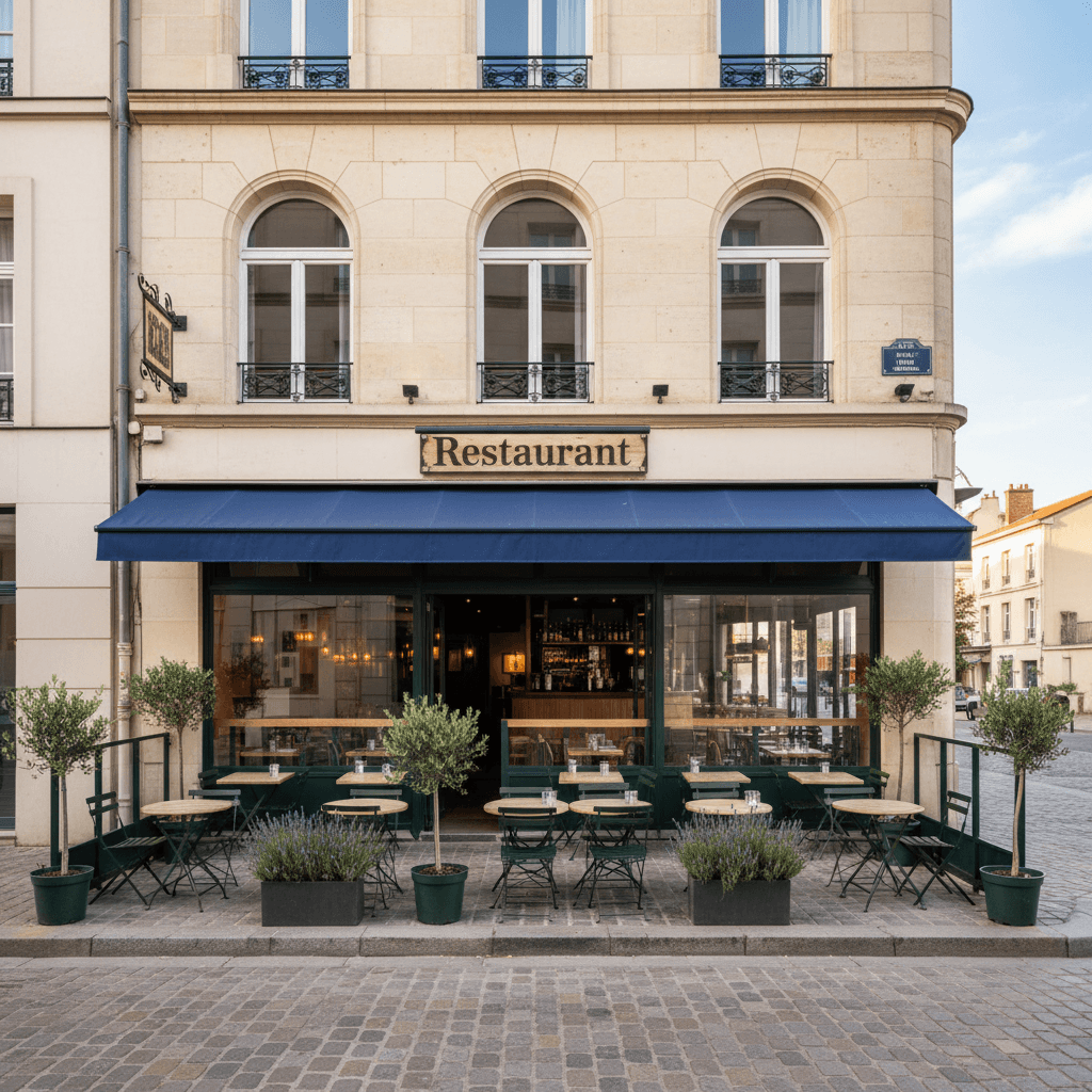 Restaurant 130m² à Nantes : terrasse - extraction