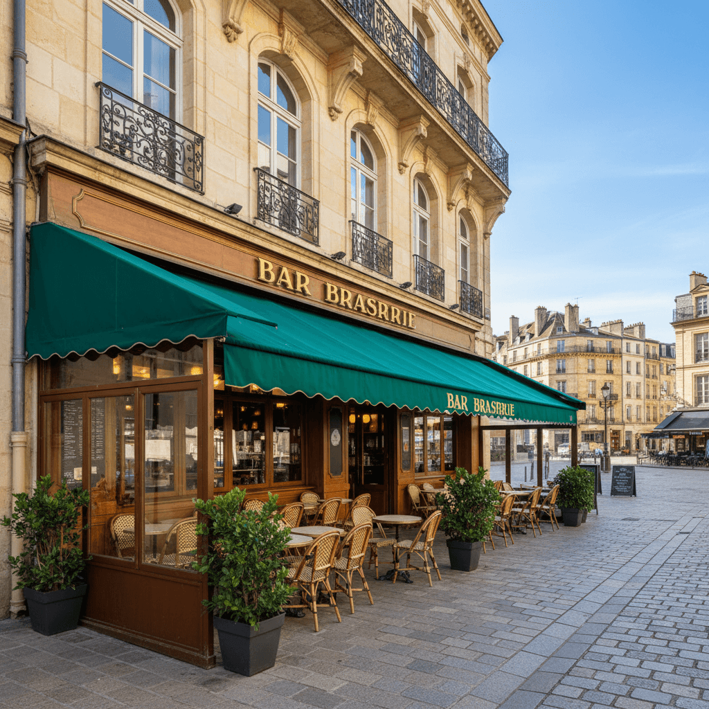 Bar-brasserie 210m² à Bordeaux : terrasse - licence IV