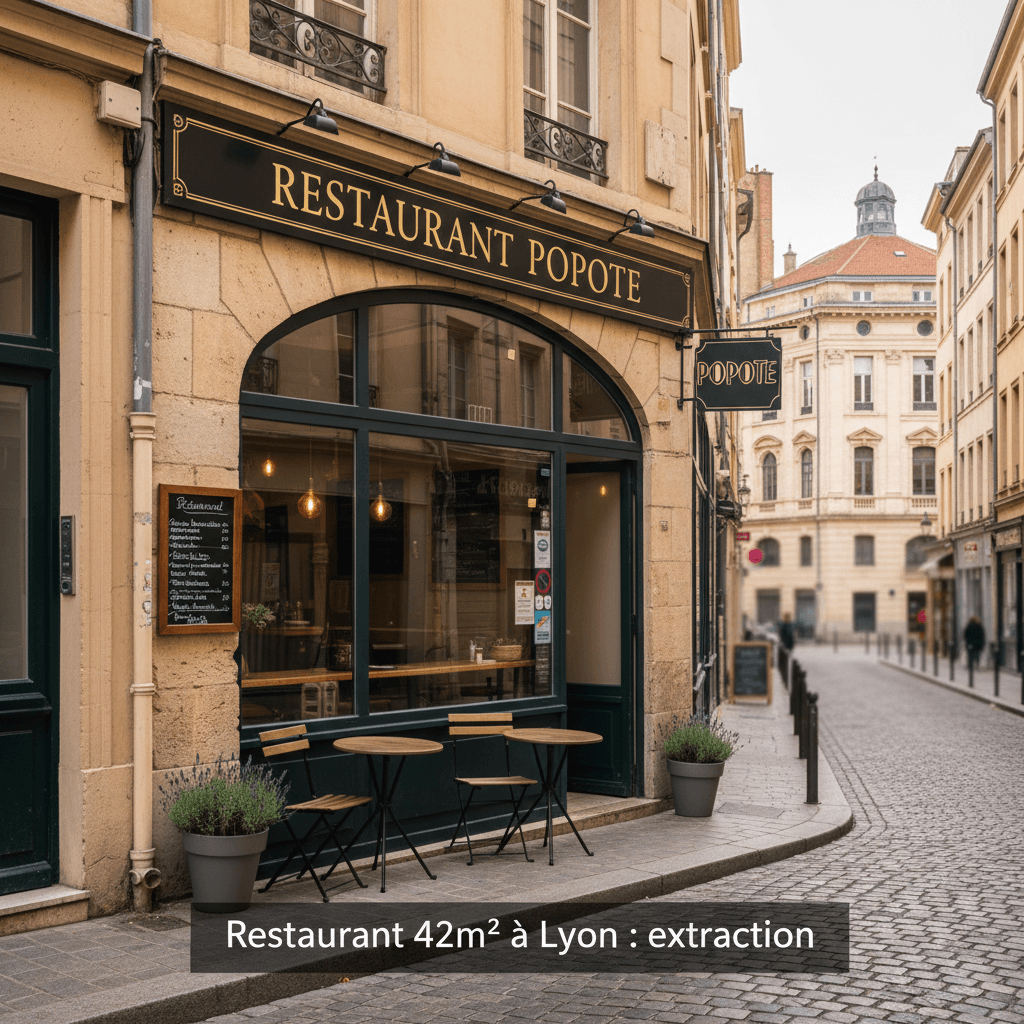 Restaurant 42m² à Lyon : extraction