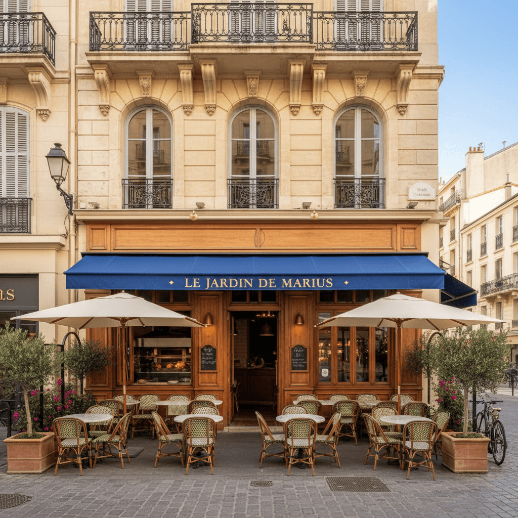 Restaurant 80m² à Marseille : terrasse - cuisine équipée