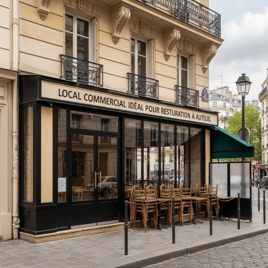 Local commercial idéal pour restauration à Auteuil