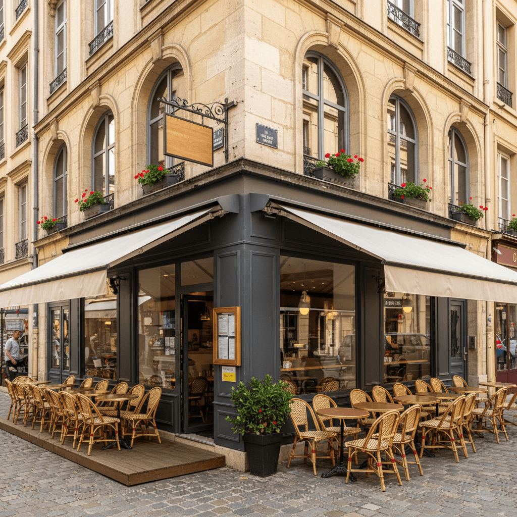 Fast-food 75m² à Lyon : terrasse - licence IV