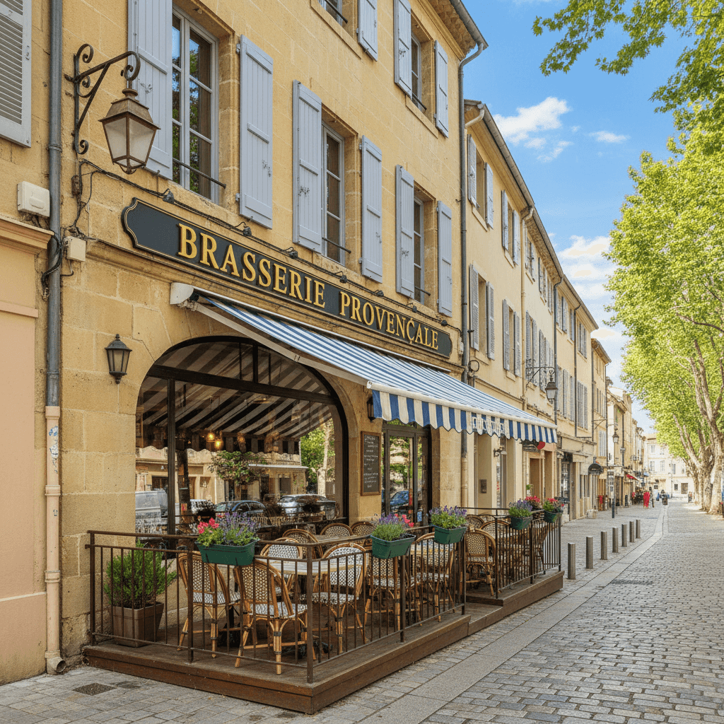 Bar-brasserie 280m² à Aix-En-Provence : terrasse - licence IV