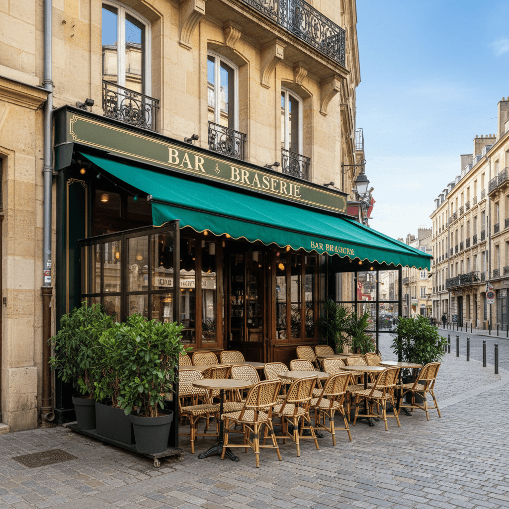 Bar-brasserie 40m² à Bordeaux : terrasse - licence IV