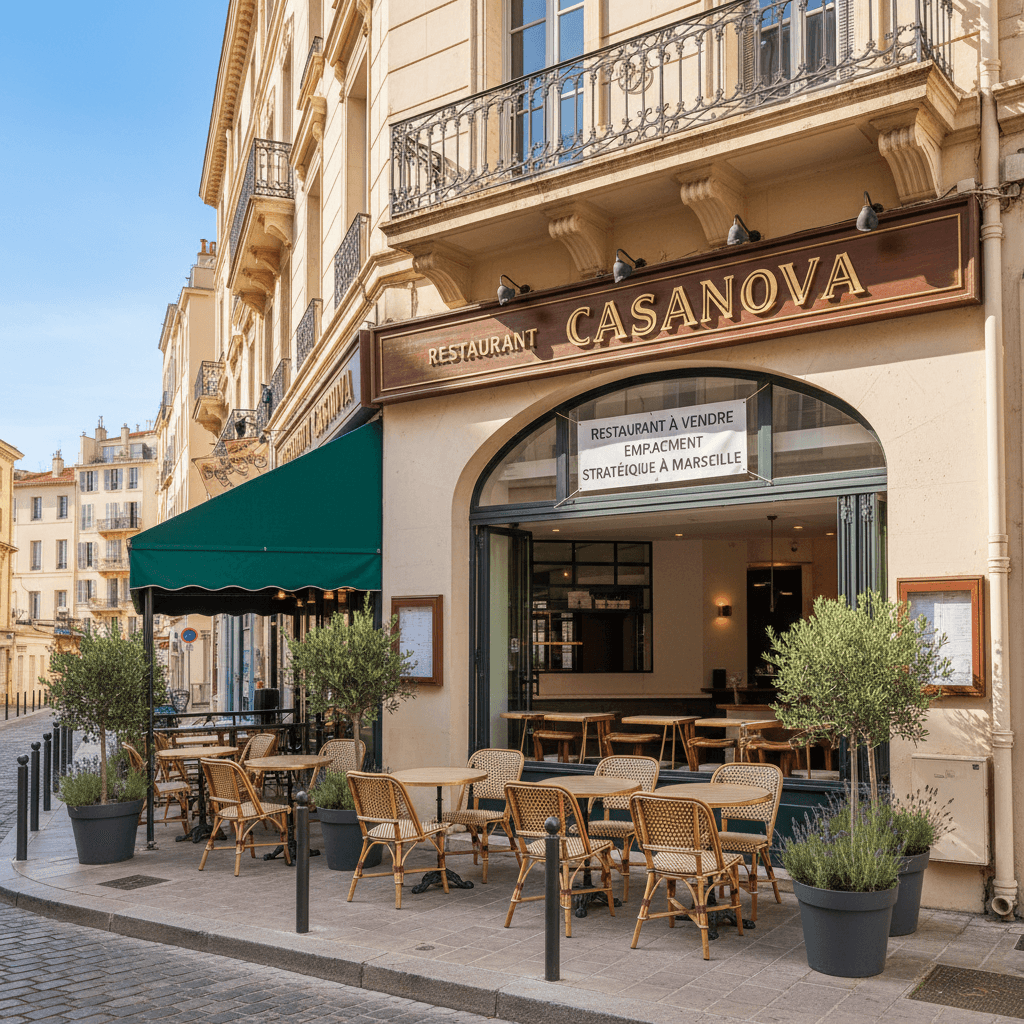 Restaurant 108m² à Marseille : terrasse - licence IV