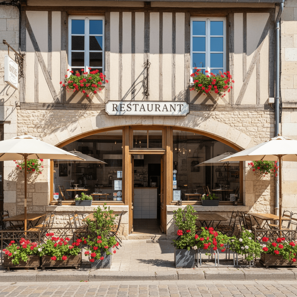 Restaurant 115m² à Avoine : terrasse - extraction