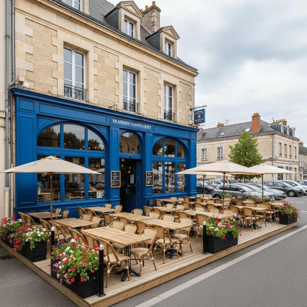 Bar-brasserie 130m² à Nantes : terrasse - licence IV
