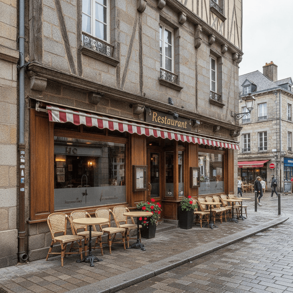 Restaurant 92m² à Rennes : terrasse - extraction