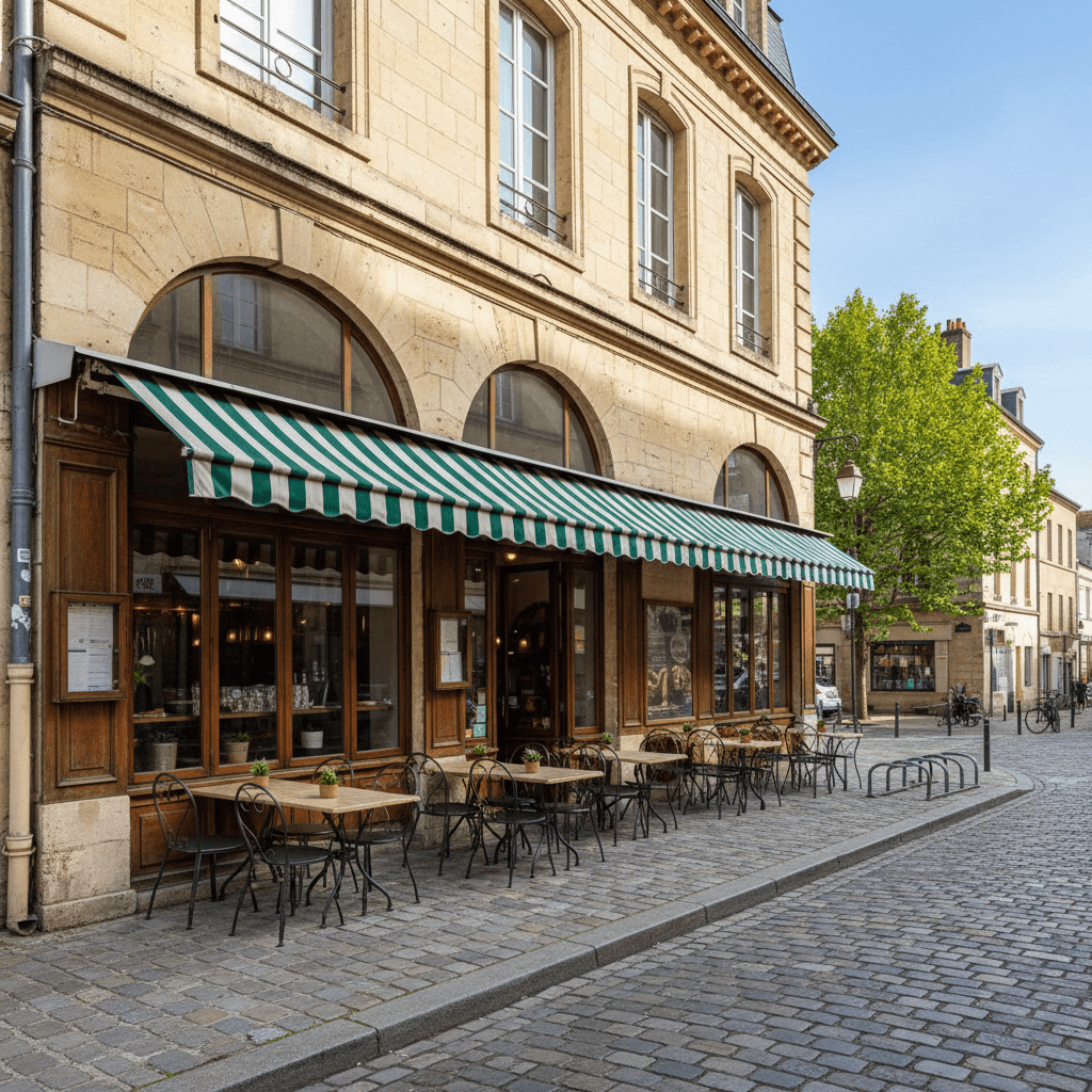 Restaurant 117m² à Dijon : terrasse - extraction