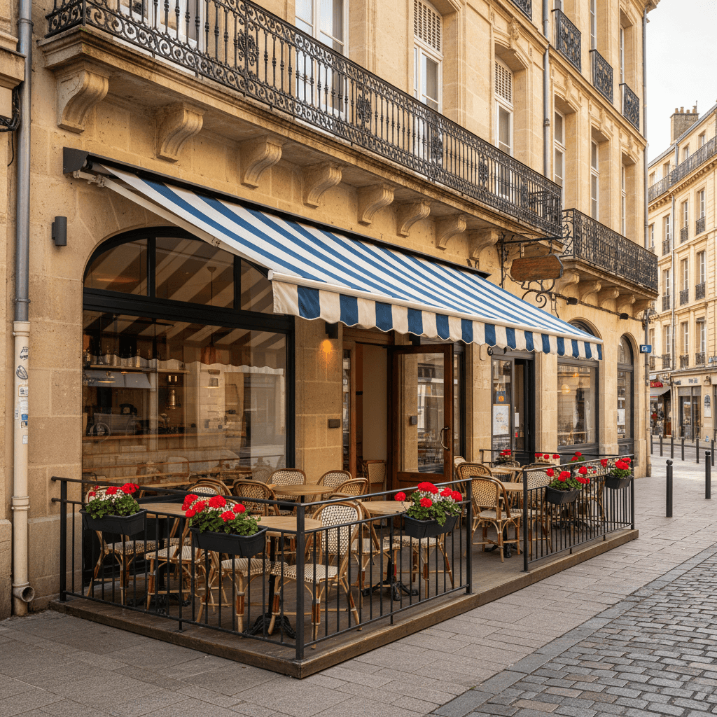 Fast-food 94m² à Bordeaux : terrasse - licence IV